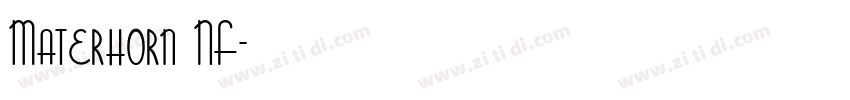 Materhorn NF字体转换
